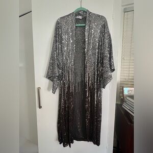 Free People Party On Sequin Kimono